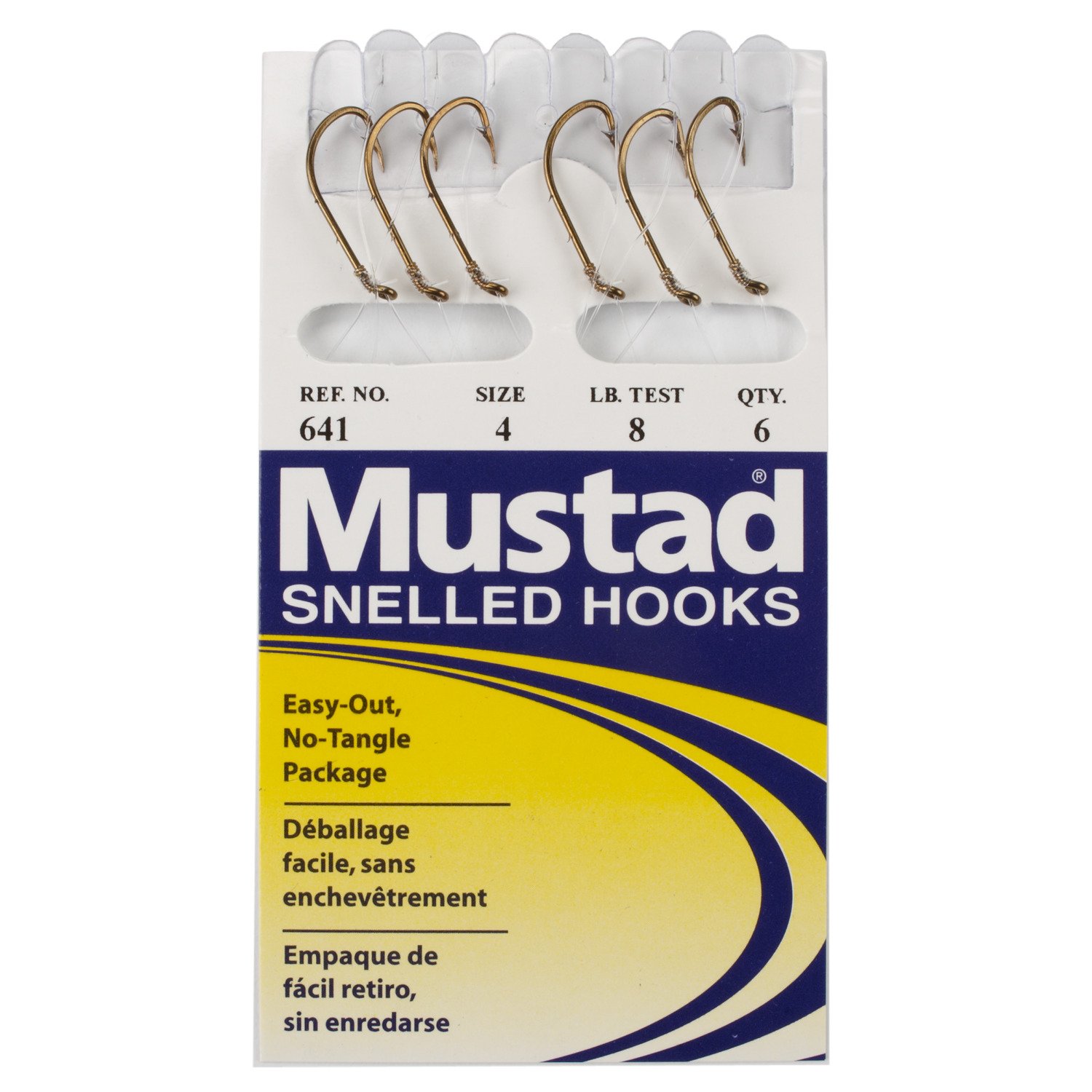 Mustad Classic Snelled Beak Single Hooks 6-Pack