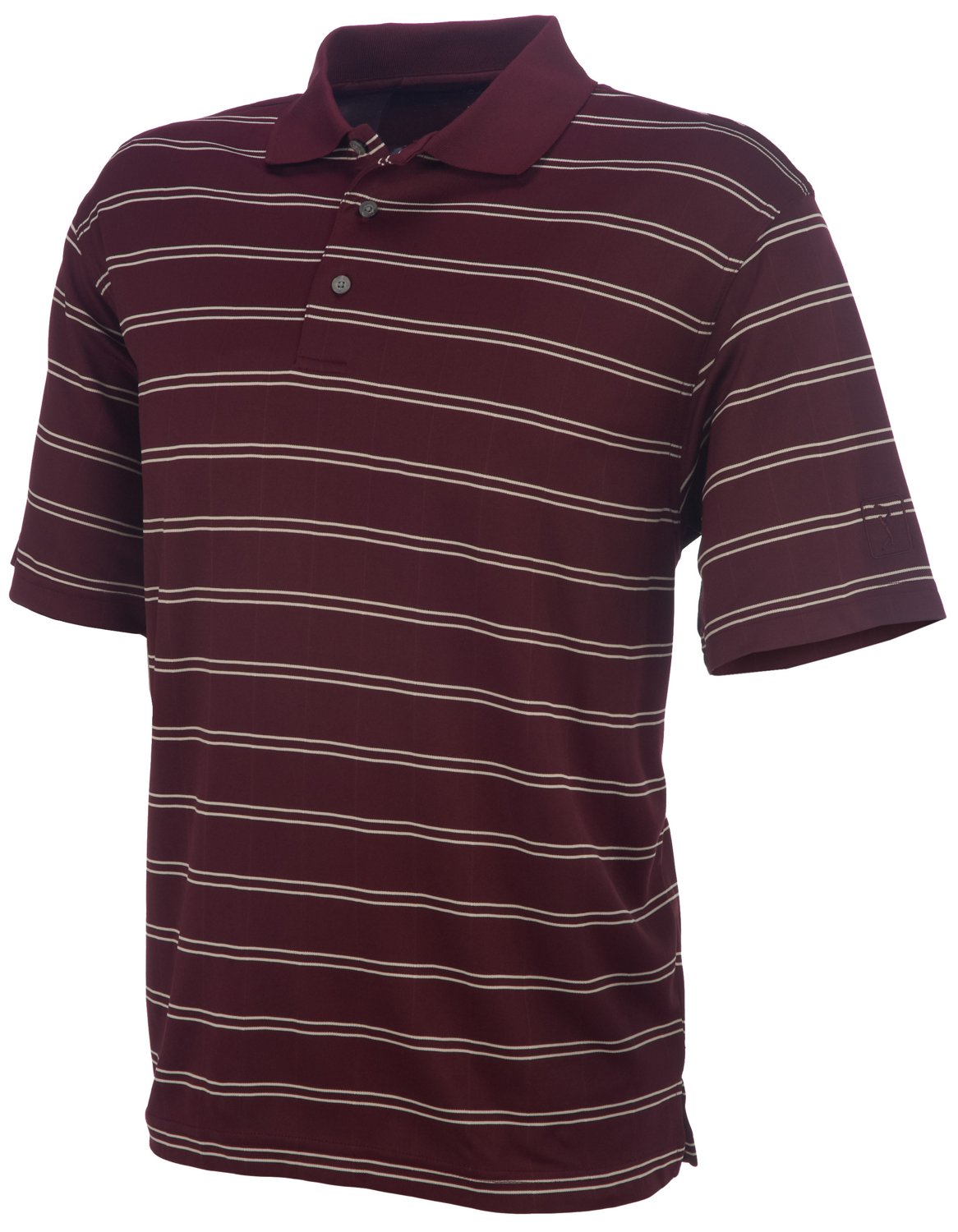 PGA Tour Men's Striped Golf Polo Shirt
