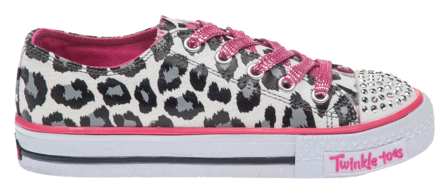 SKECHERS Girls' Twinkle Toes S-Lights Shuffles Wild Onez Athletic Lifestyle Shoes