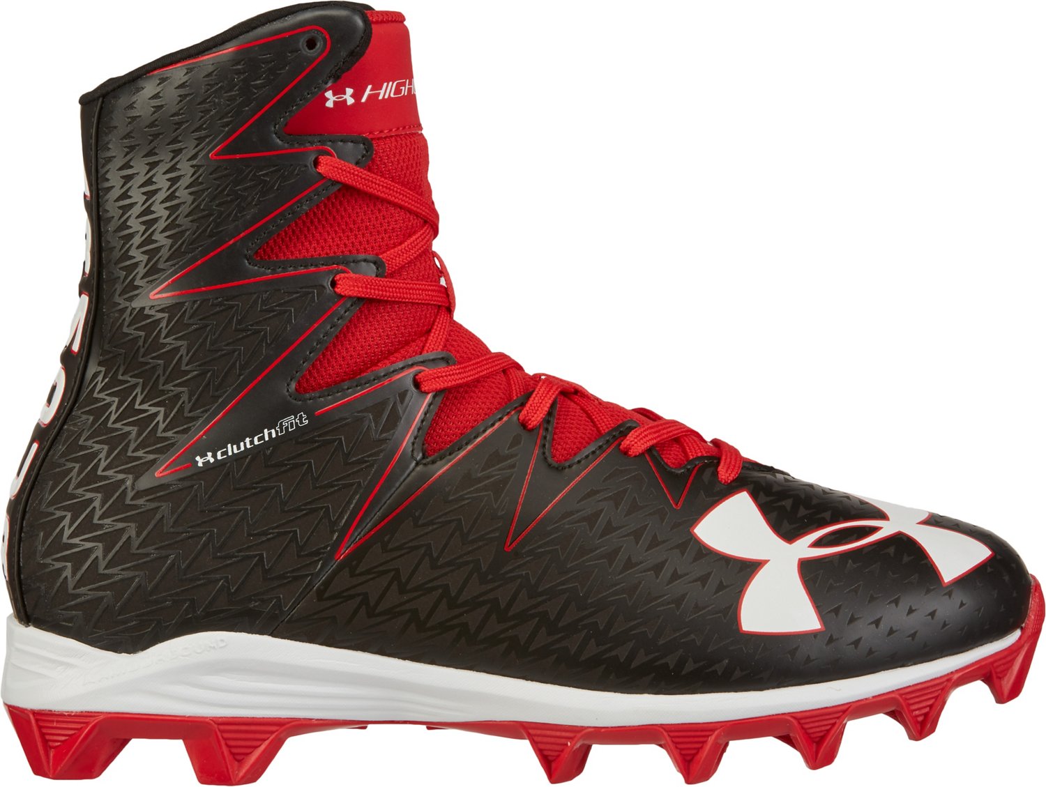 black and red under armour cleats