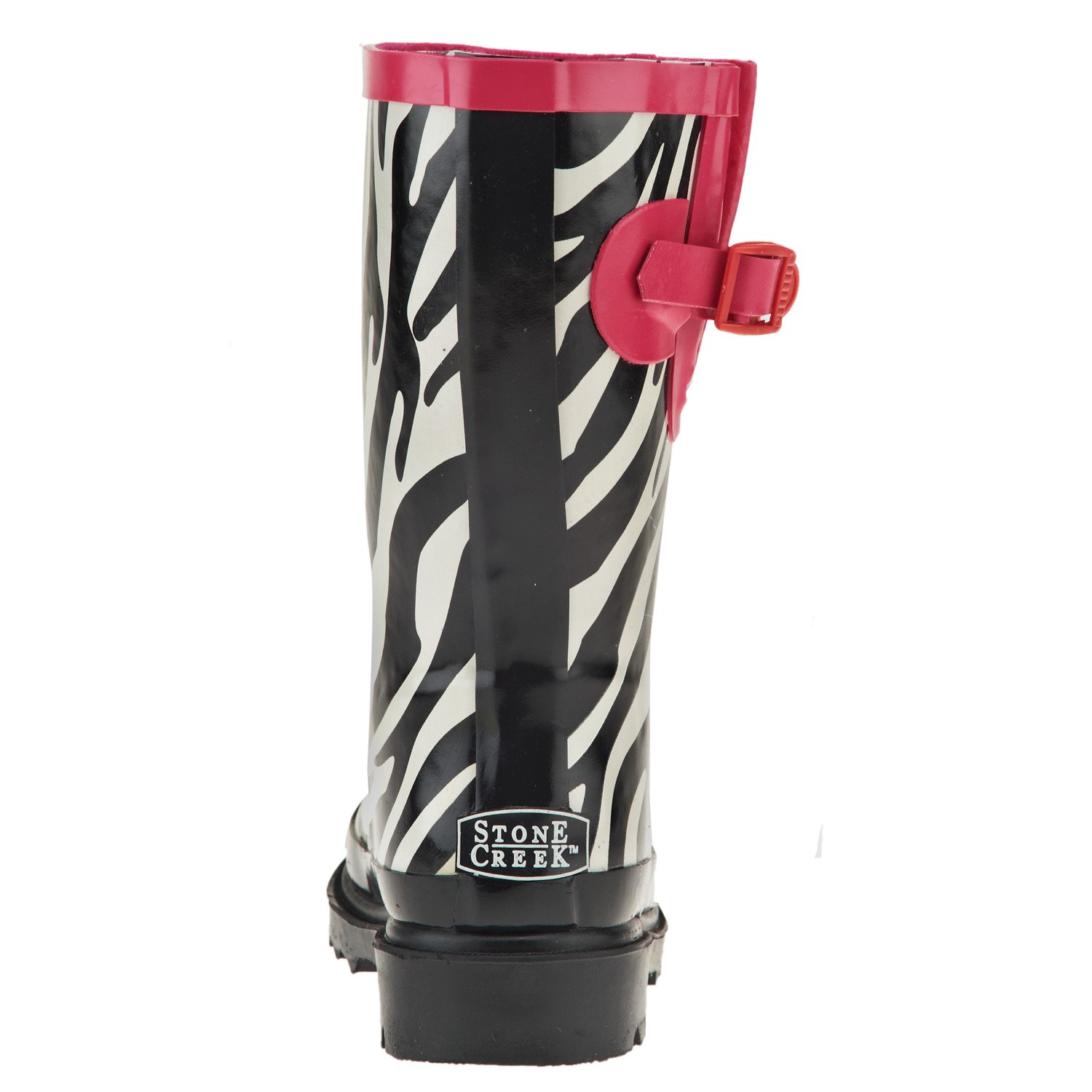 Stone Creek™ Girls' Zebra Print Rubber Boots thumbnail
