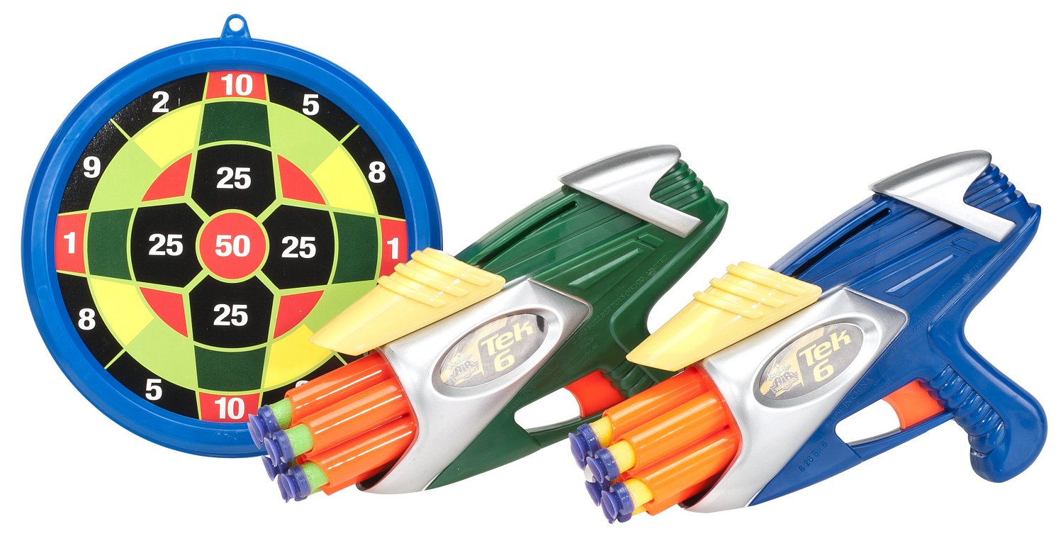 Buzz Bee Toys® Air Warriors® Twin Tek 6 Foam Dart Blasters Kit thumbnail