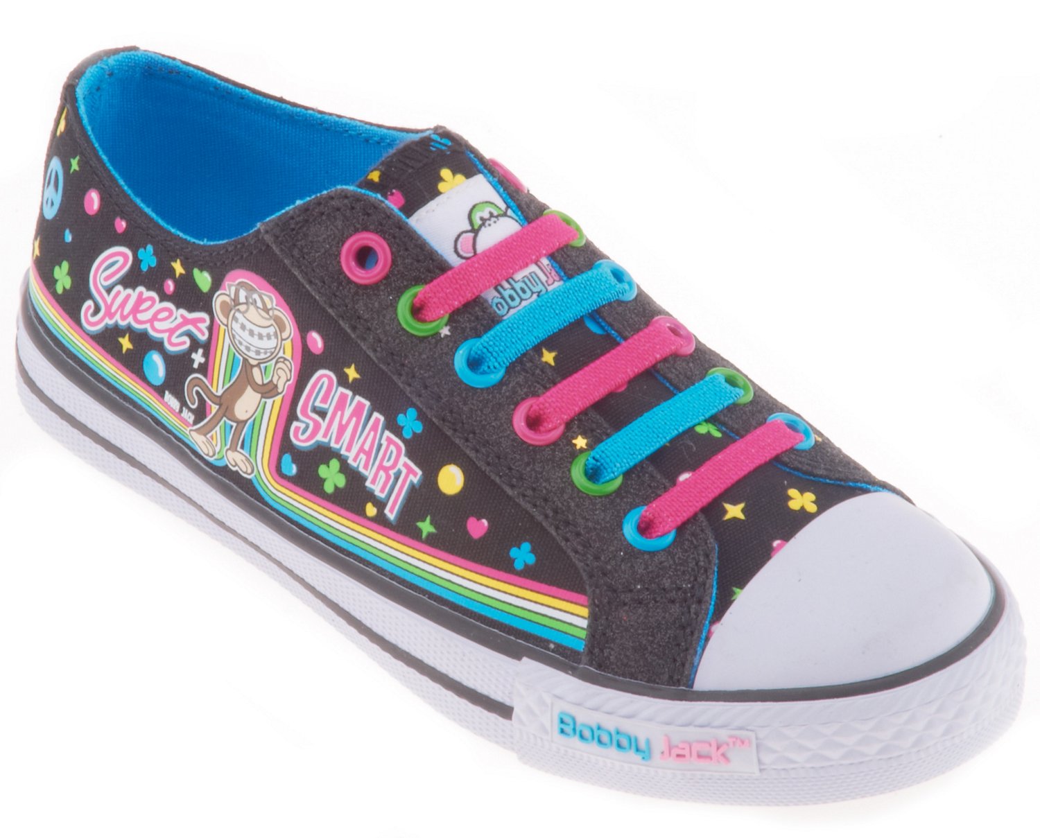 Bobby Jack Girls' Sweet + Smart Vulcanized Low-Top Athletic Lifestyle Shoes thumbnail