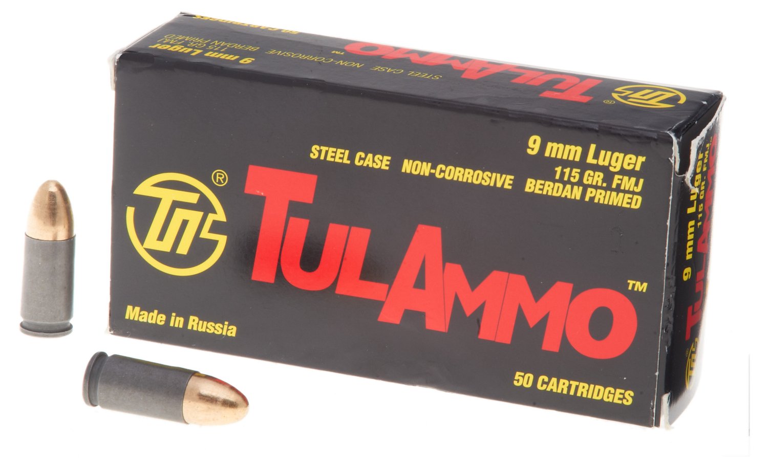 TulAmmo 9 x 19mm Luger 115-Grain FMJ Centerfire Ammunition