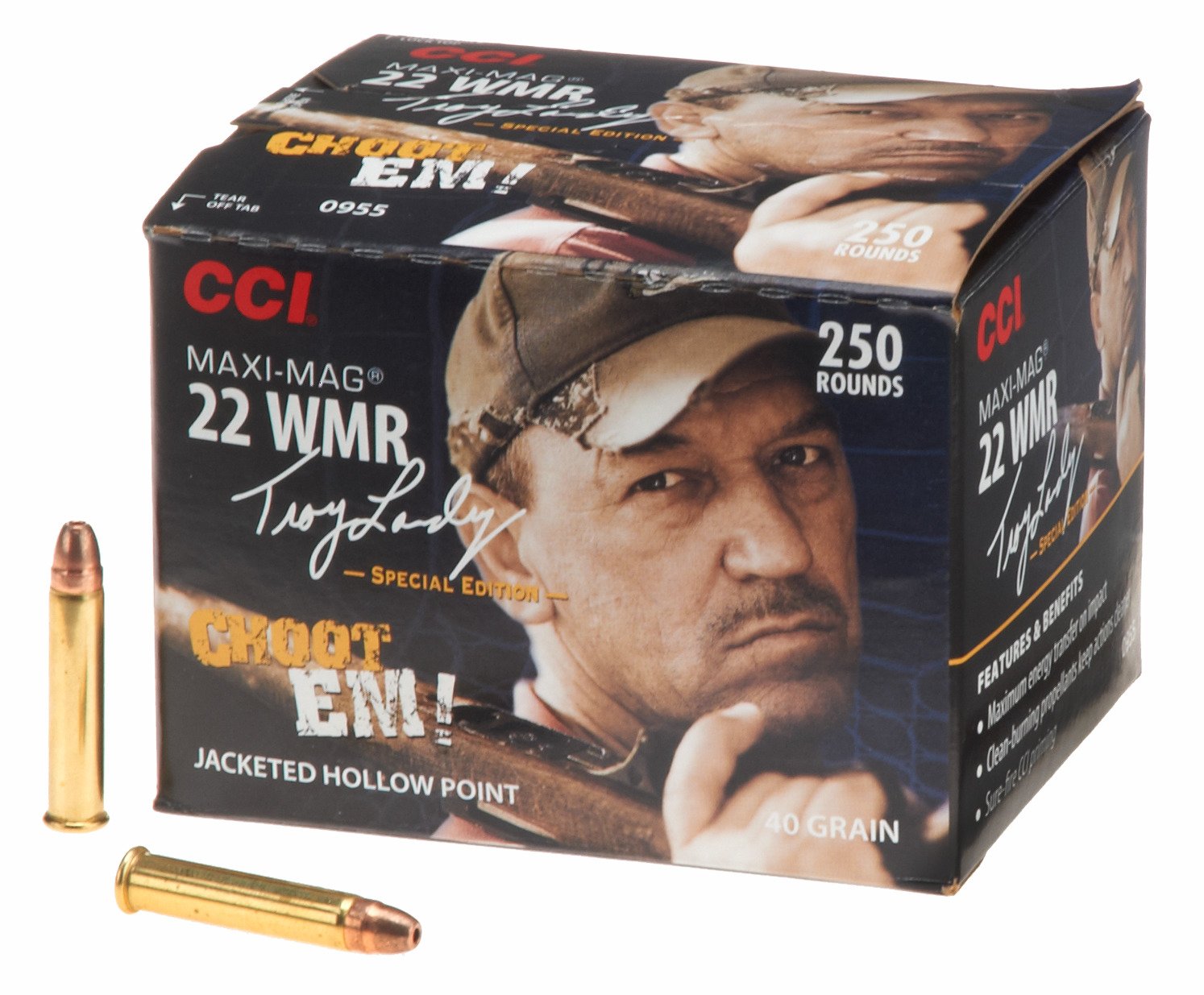 CCI® CHOOT EM! MAXI-Mag® .22 WMR JHP 40-Grain Rimfire Rifle Ammunition