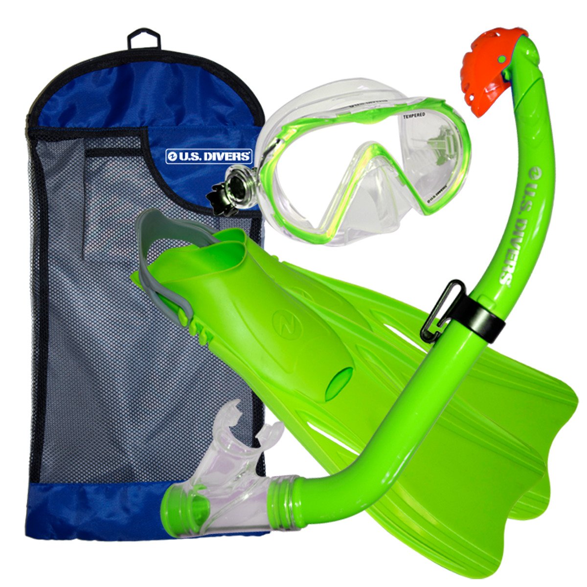 U.S. Divers Kids' Santa Cruz/Eco/Breaker Snorkel Set