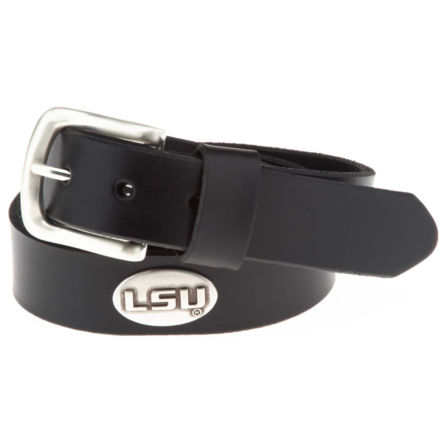 Enmon Men's Sideline Collection Louisiana State University Black Leather Belt