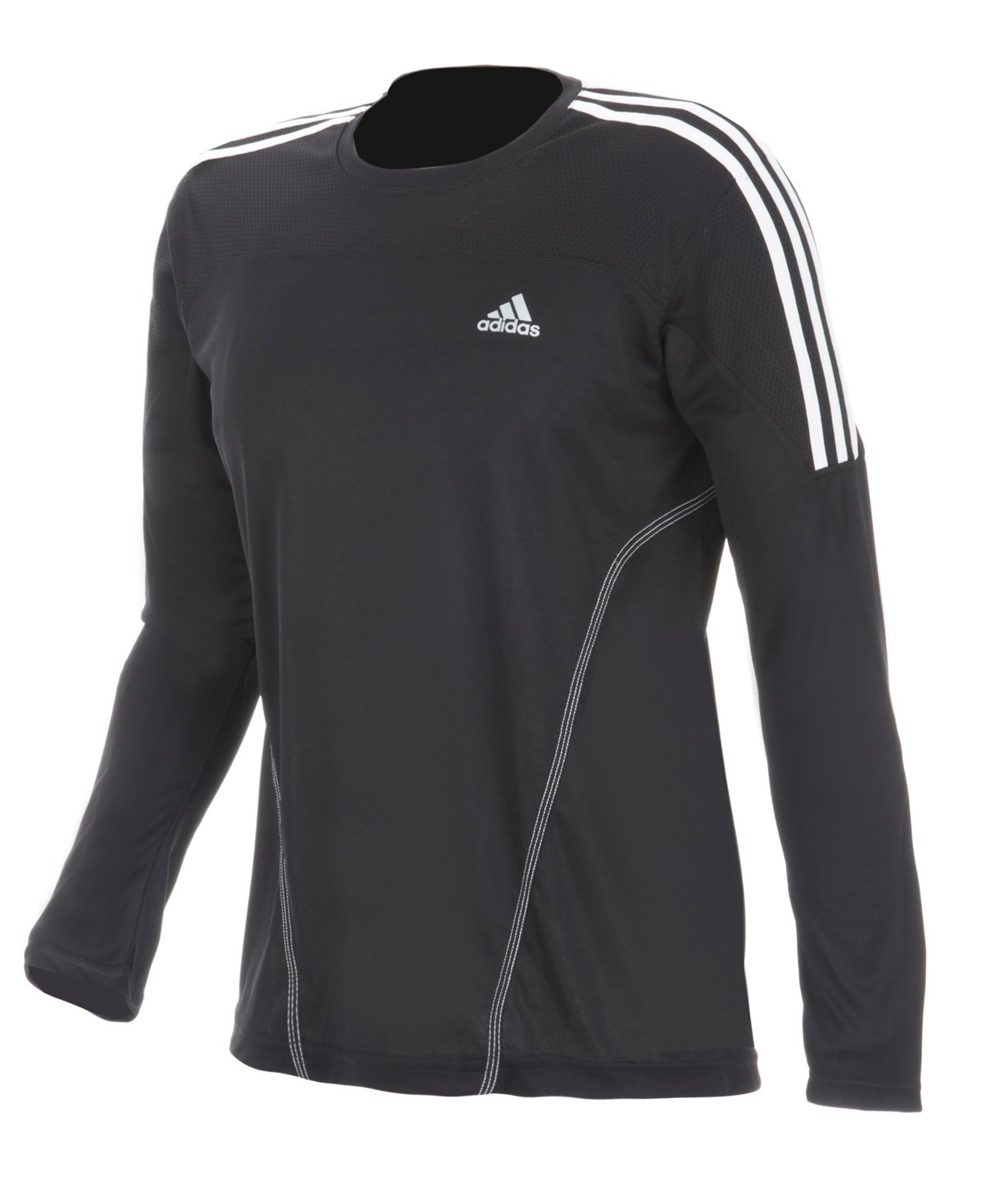 adidas Men's response® Drei Streifen Long Sleeve Crew Neck T-shirt