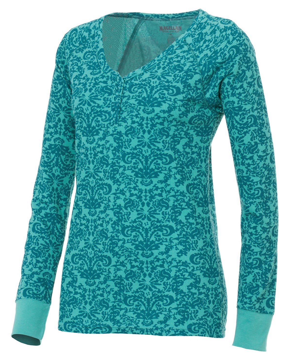 Magellan Outdoors Women's Long Sleeve Printed Henley