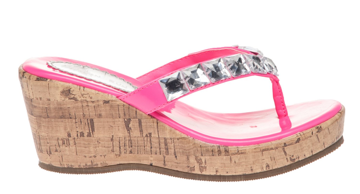 Autumn Run® Just For Girls Wedge Thong Sandals