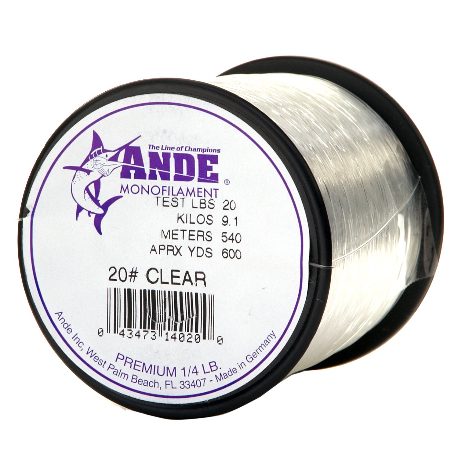 ANDE® Premium 20 lb. - 600 yards Monofilament Fishing Line
