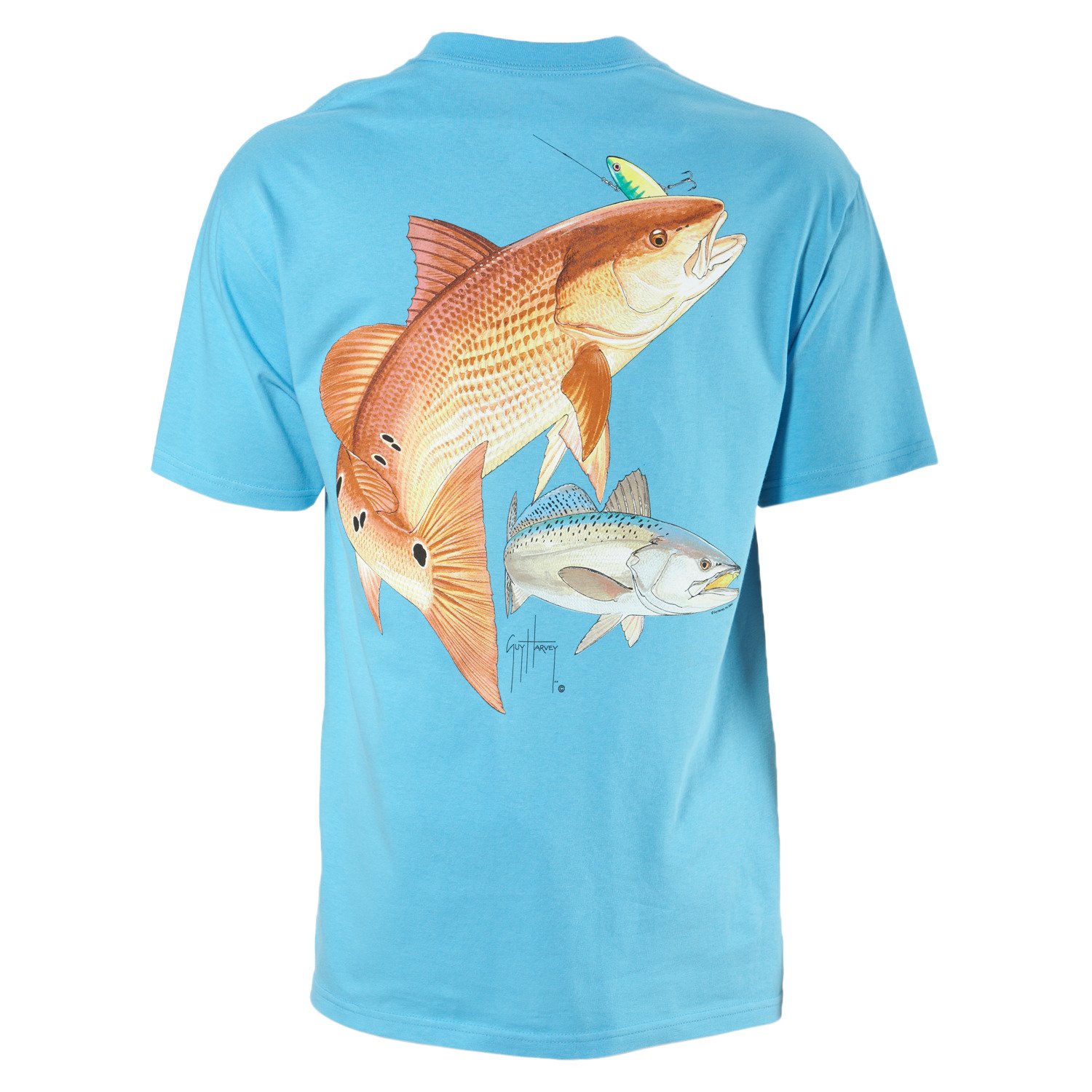 Guy Harvey Men's Redfish Sea Trout Graphic T-shirt