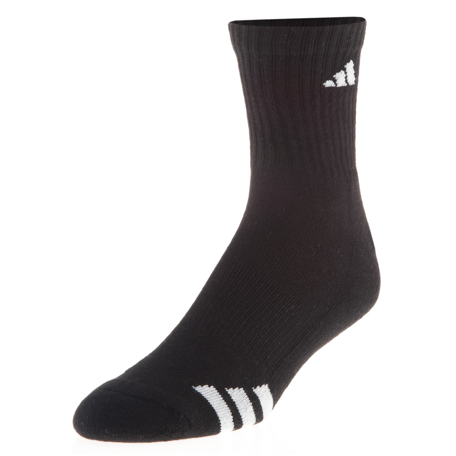 adidas Men's Cushioned 3-Stripe Half Crew Socks 3-Pack
