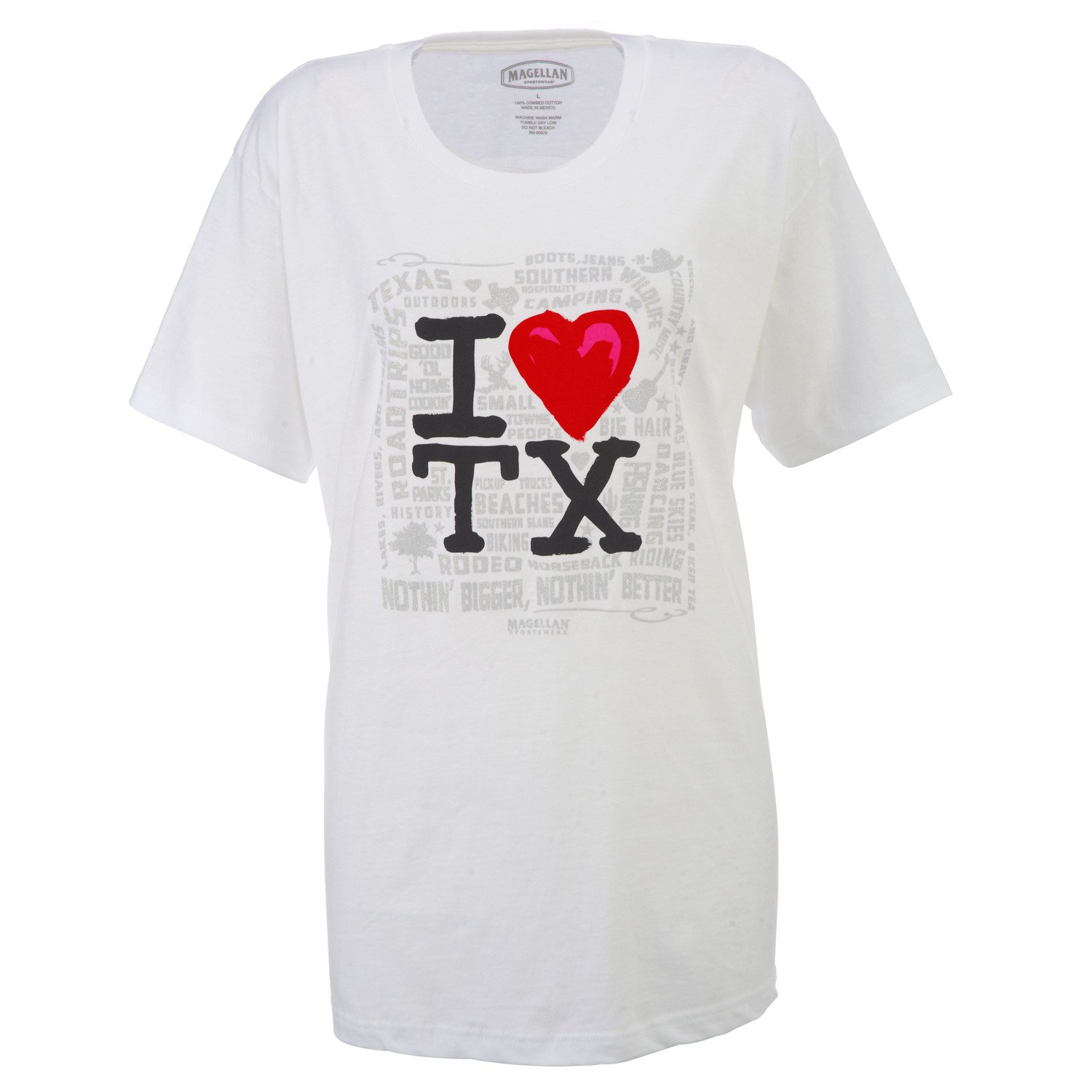 Magellan Outdoors Women's I Love Texas Graphic T-shirt