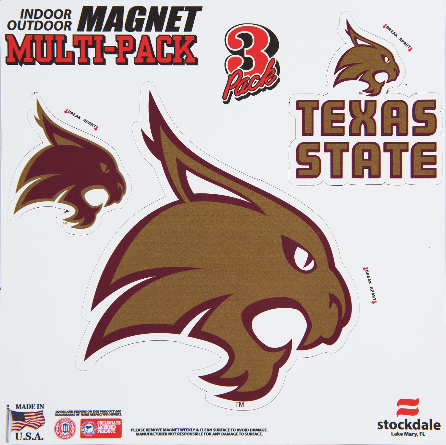 Stockdale NCAA 8" x 8" Magnet Multipack thumbnail