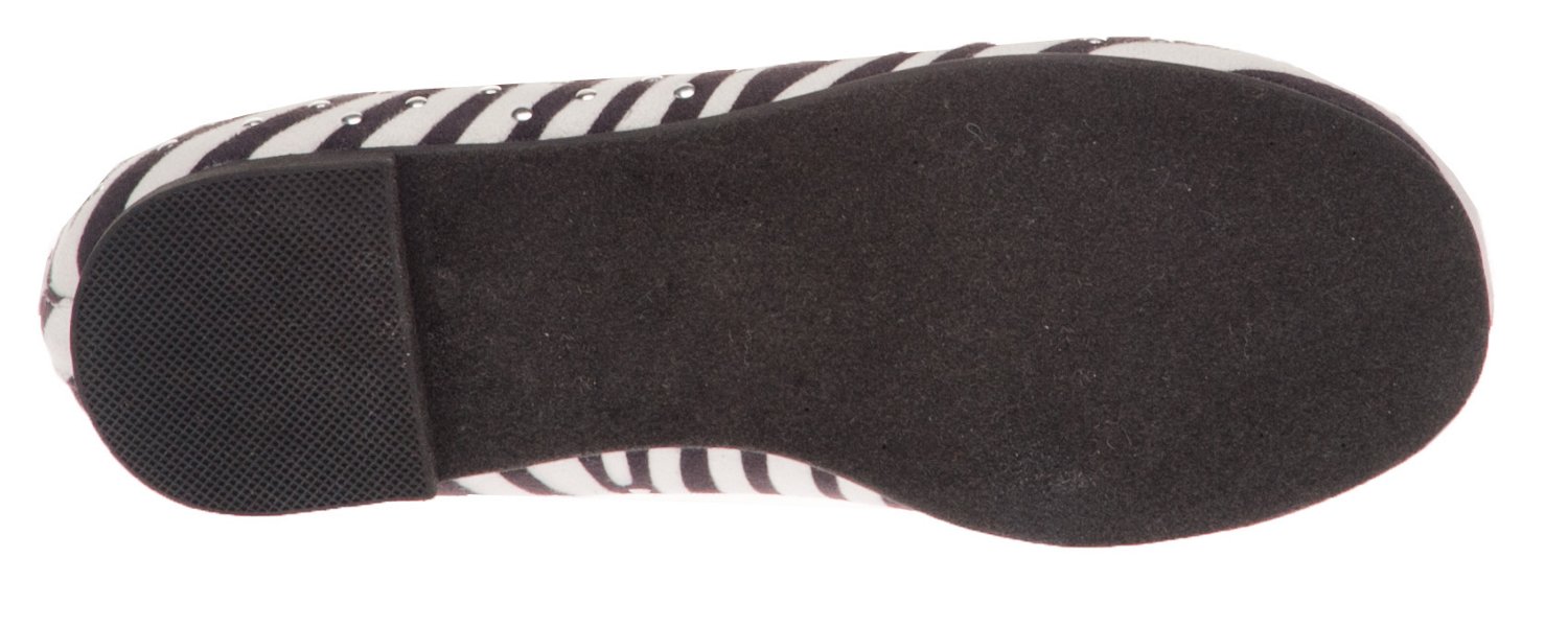 Autumn Run® Girls' Just For Girls Zebra Flat Casual Shoes thumbnail