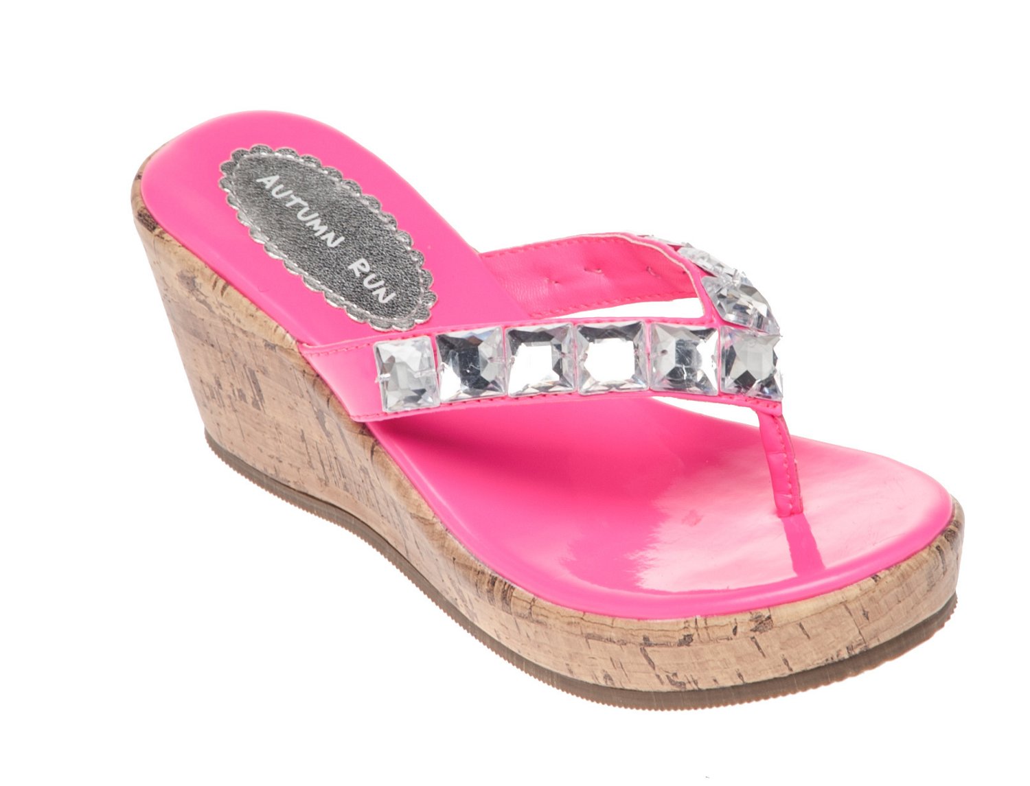 Autumn Run® Just For Girls Wedge Thong Sandals thumbnail