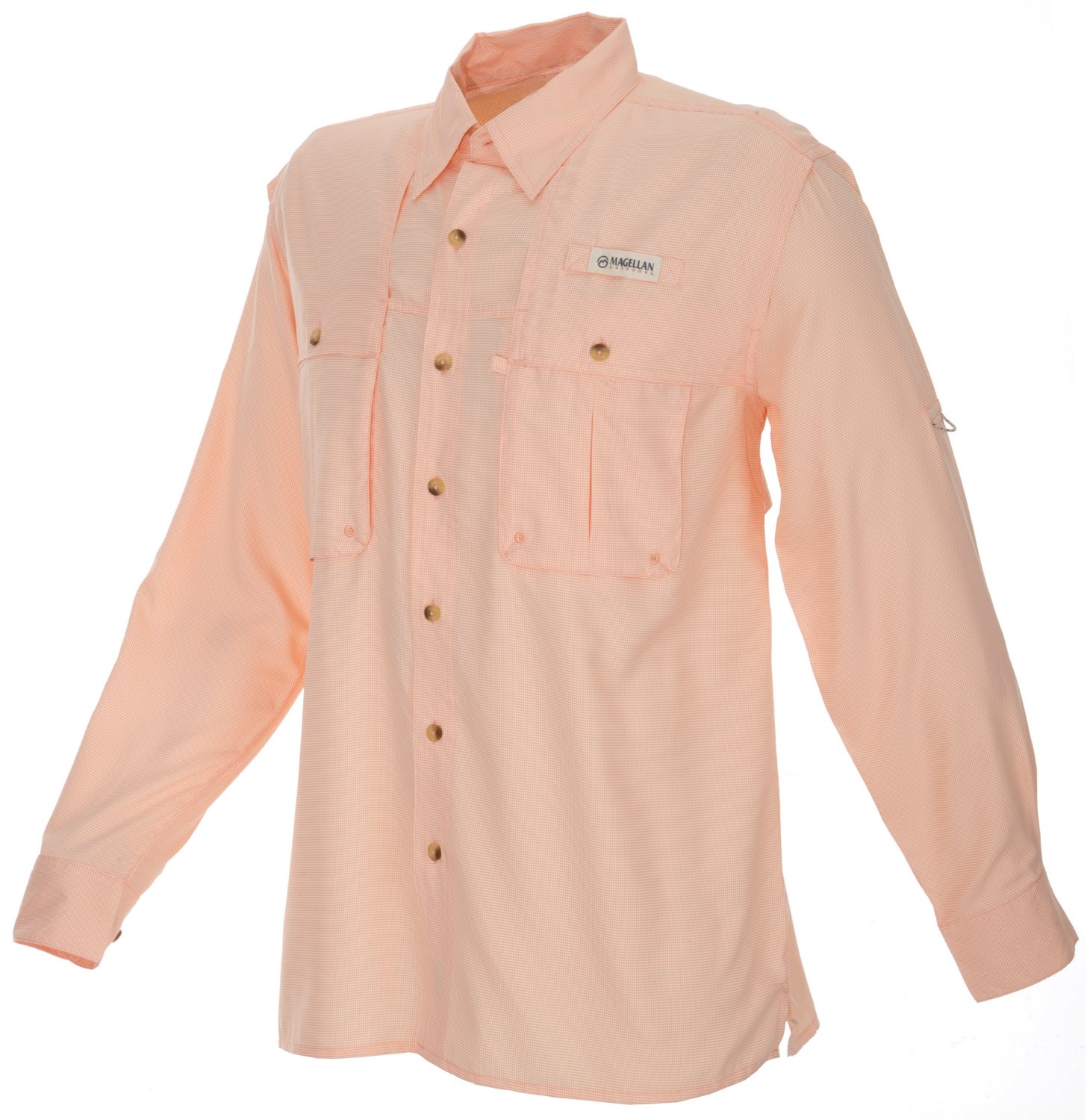 Magellan Outdoors Men's Arkansas Pass Mini Check Long Sleeve Fishing Shirt