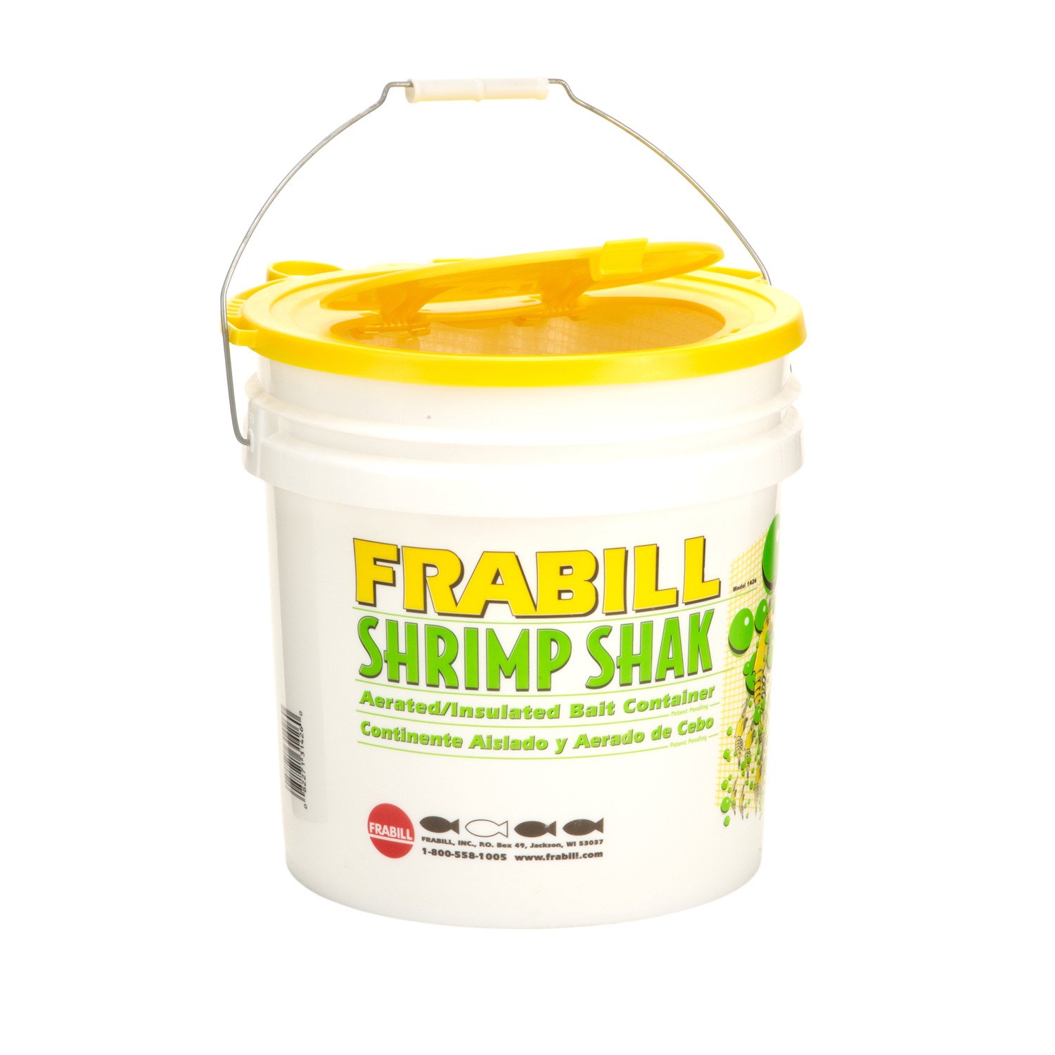 Frabill Min-O2-Life 4.25-Gallon Shrimp Shak Bait Bucket with Aerator