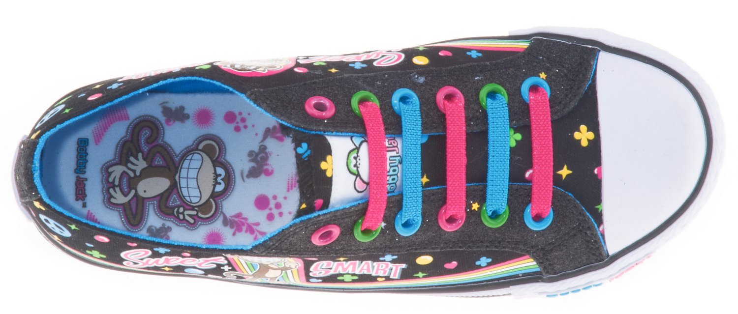 Bobby Jack Girls' Sweet + Smart Vulcanized Low-Top Athletic Lifestyle Shoes thumbnail