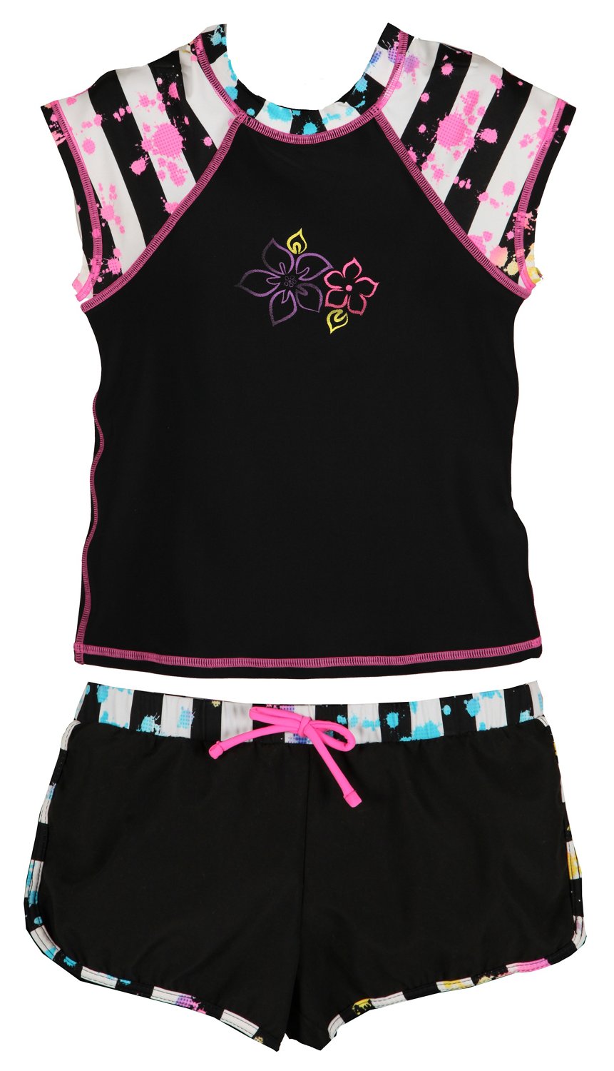 O'rageous® Girls' Pop Rocks Rash Guard and Boardshort Set