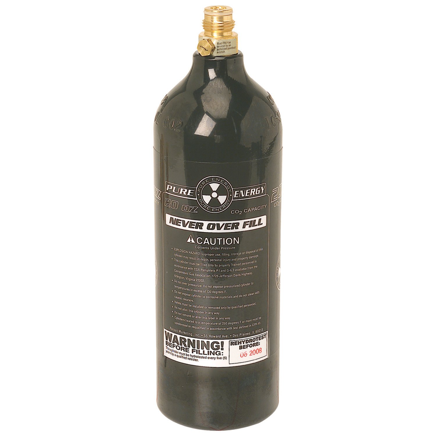 Extreme Rage 20 oz. COâ Tank with Pin Valve