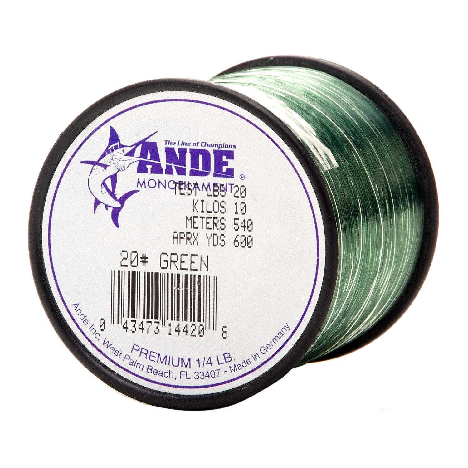 ANDE® Premium 20 lb. - 600 yards Monofilament Fishing Line