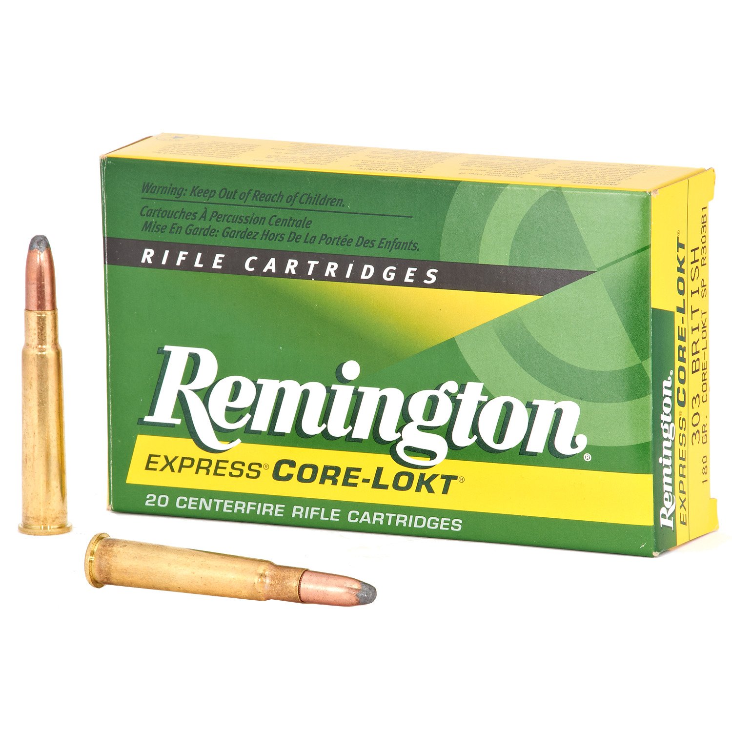 Remington Core-Lokt® .303 British 180-Grain Centerfire Rifle Ammunition