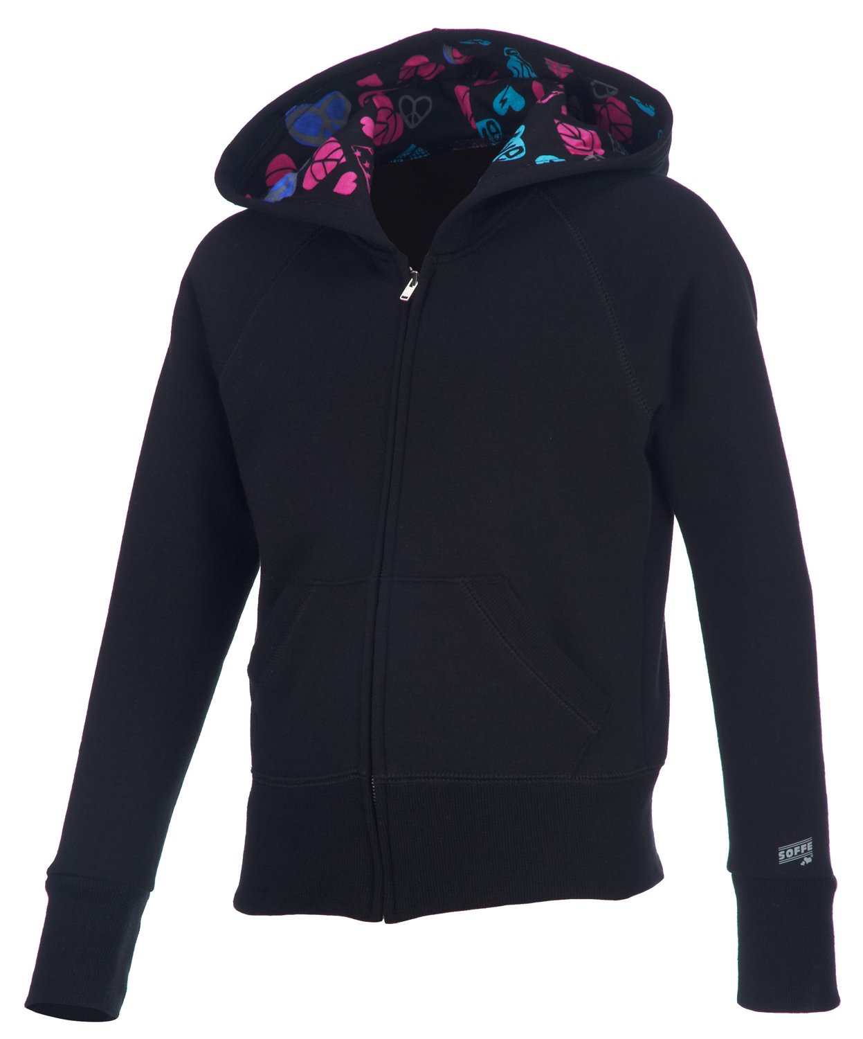 Soffe Girls' Print Zip Hoodie