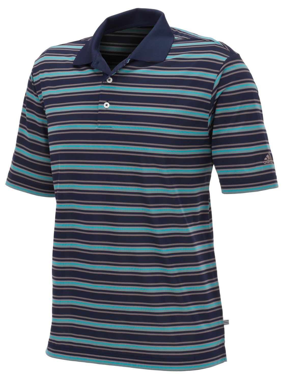 adidas Men's Performance 3-Color Stripe Polo