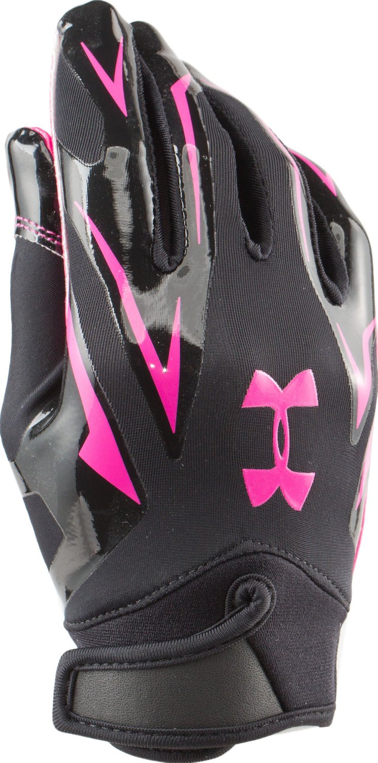 pink under armour football gloves youth
