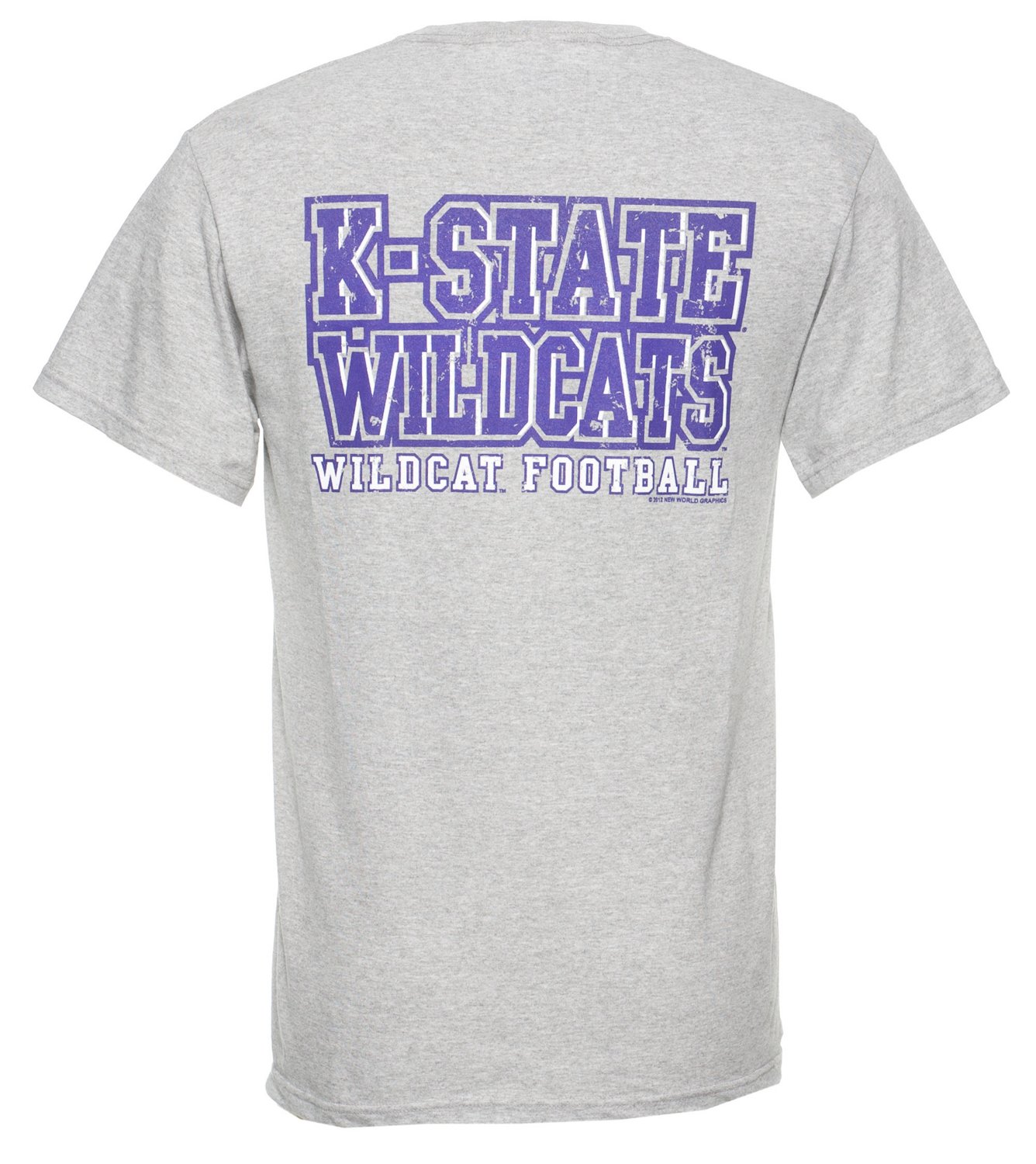 New World Graphics Adults' Kansas State University Distress Name Short Sleeve T-shirt