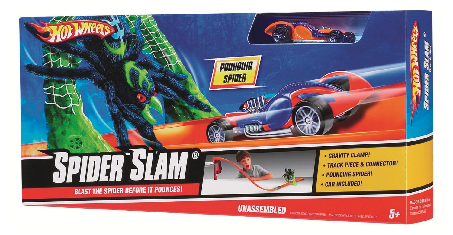 Mattel Hot Wheels Spider Slam Gravity Track