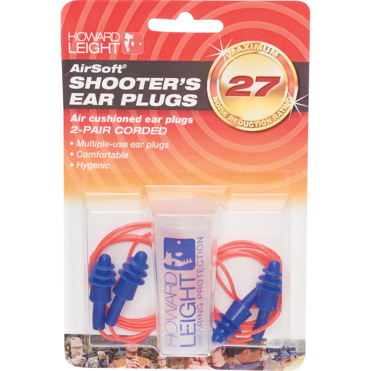 Howard Leight Airsoft® Multiple-Use Earplugs 4-Pack