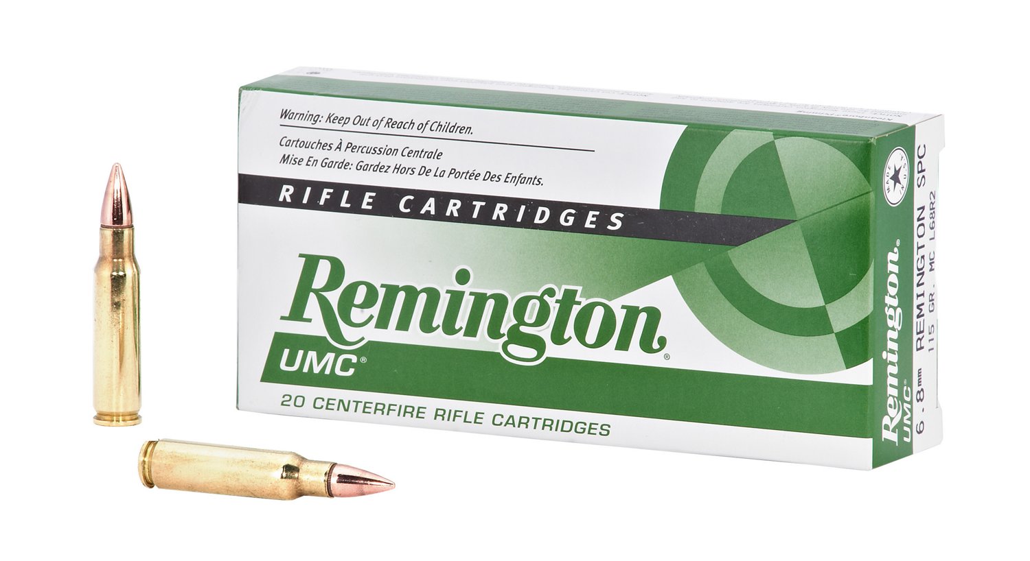 Remington UMC® 6.8 Remington SPC 115-Grain Centerfire Rifle Ammunition