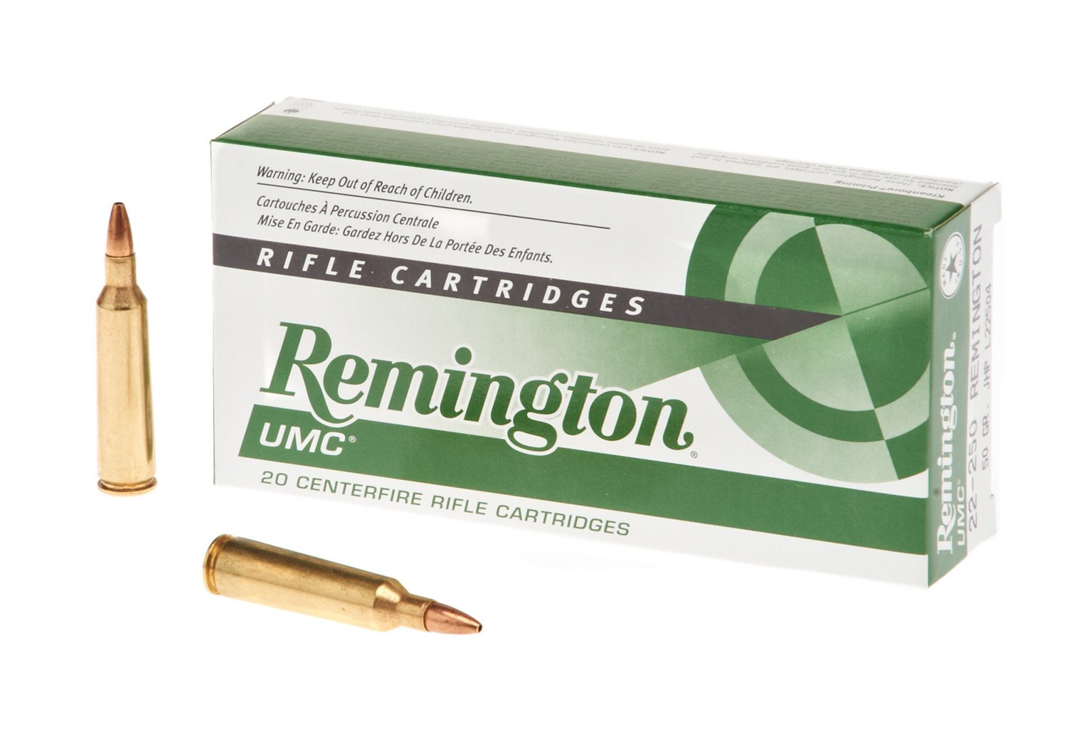 Remington UMC® .22-250 Remington 50-Grain Centerfire Rifle Ammunition