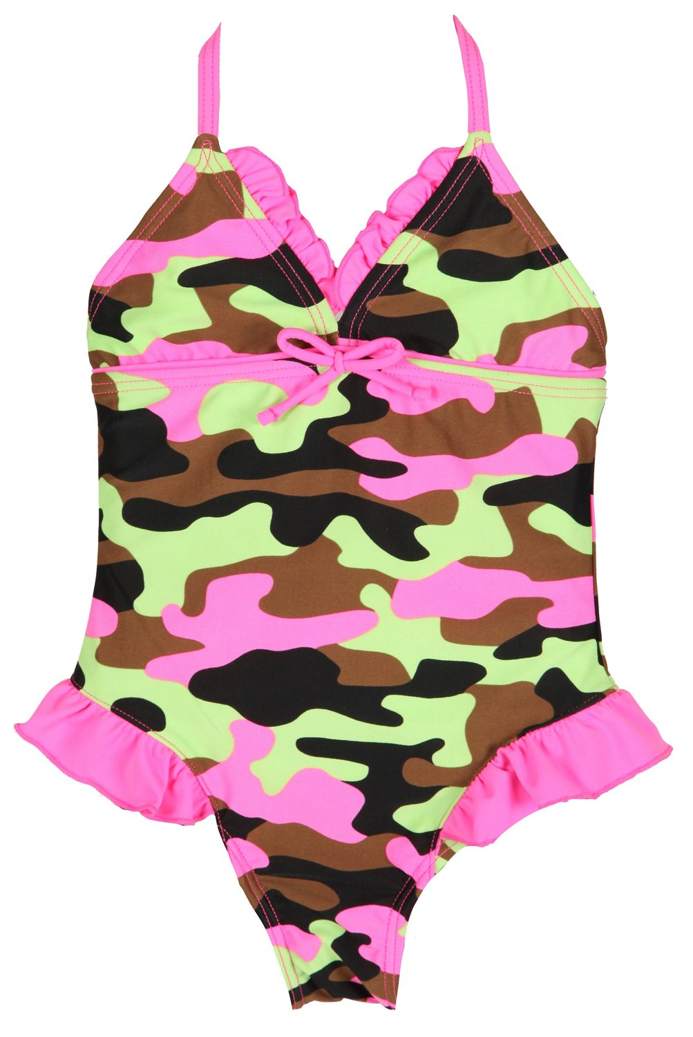 O'rageous® Girls' Bomb Squad Ruffle Halterkini
