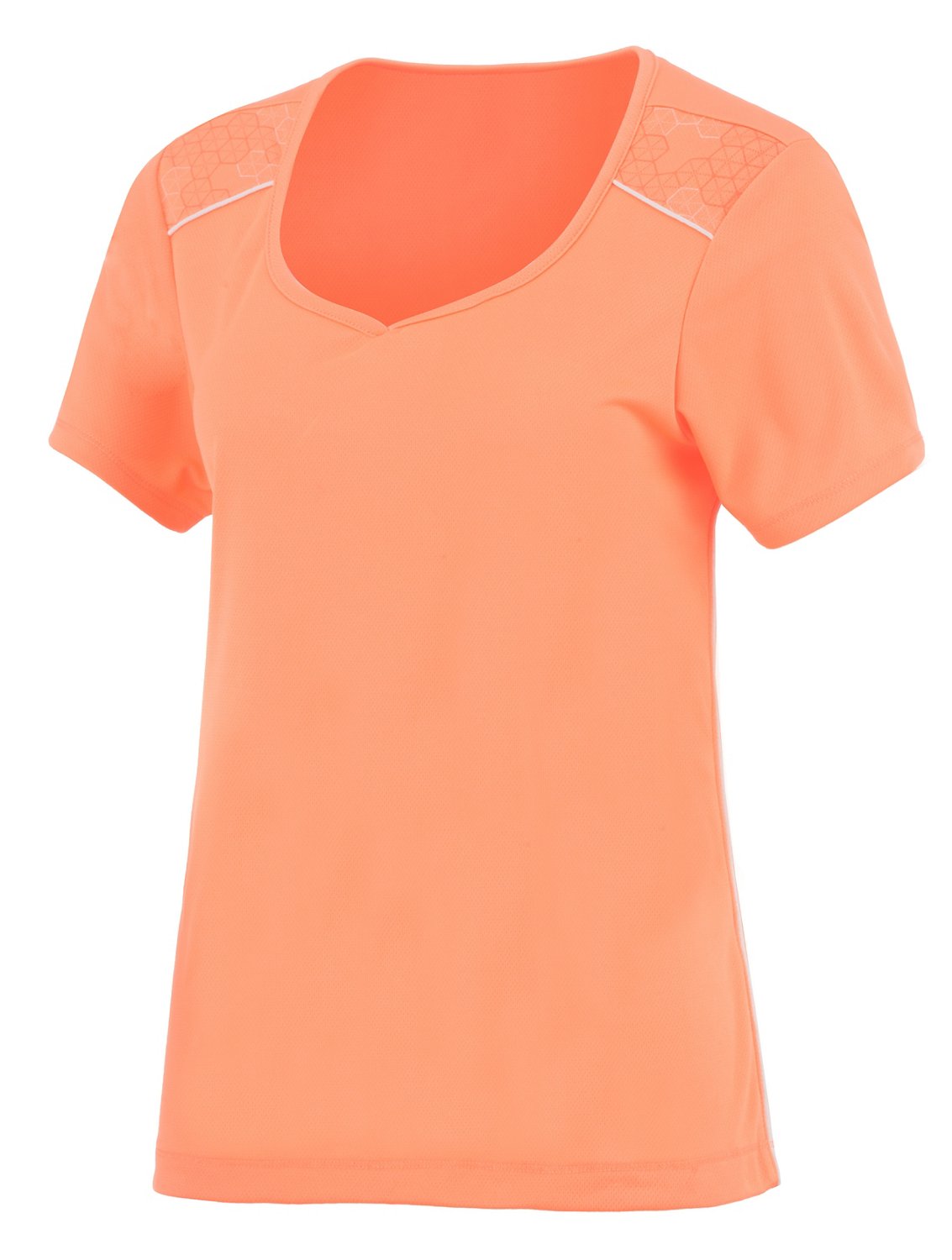 BCG Women's Fashletes Short Sleeve Print Insert Mesh T-shirt
