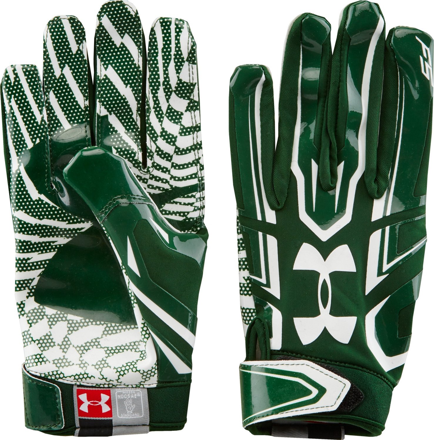 green under armour football gloves