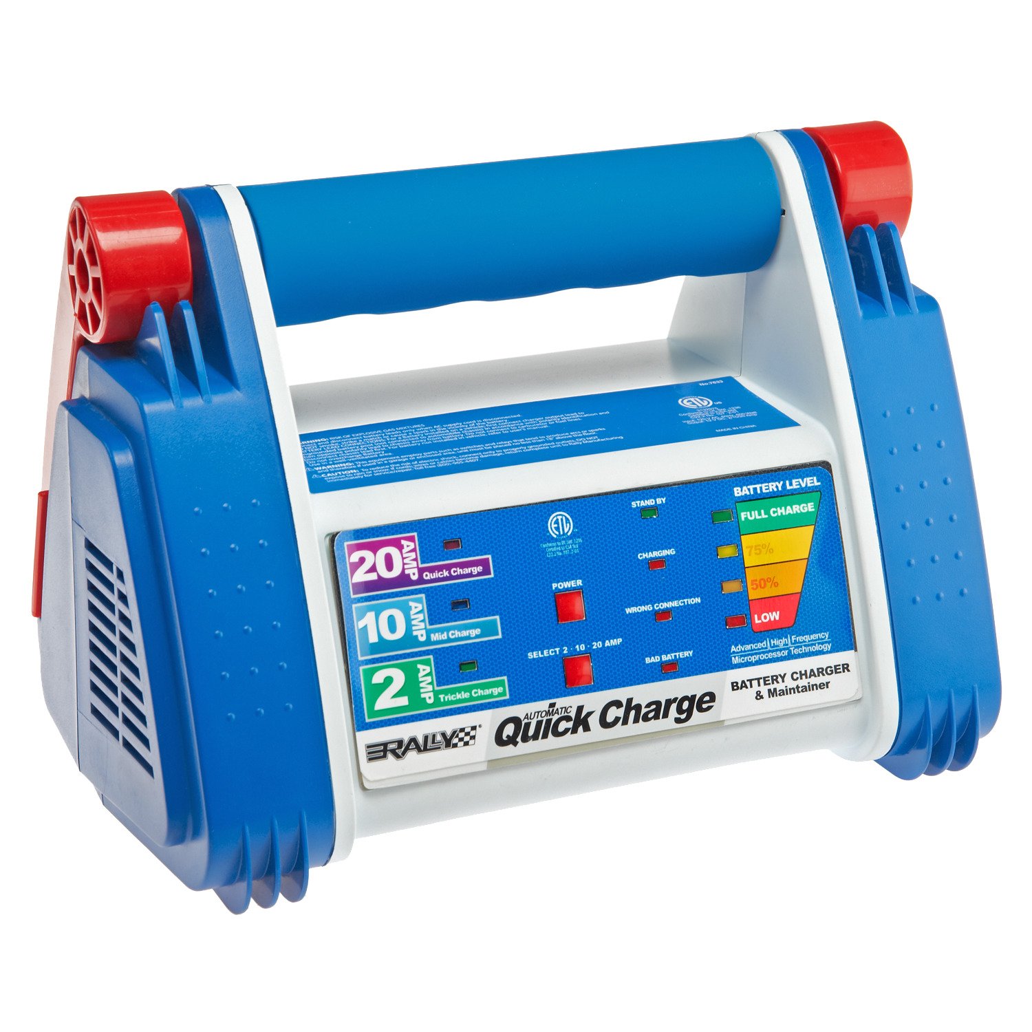 Rally Quick Charge 12V 10 Amp Battery Charger and Maintainer
