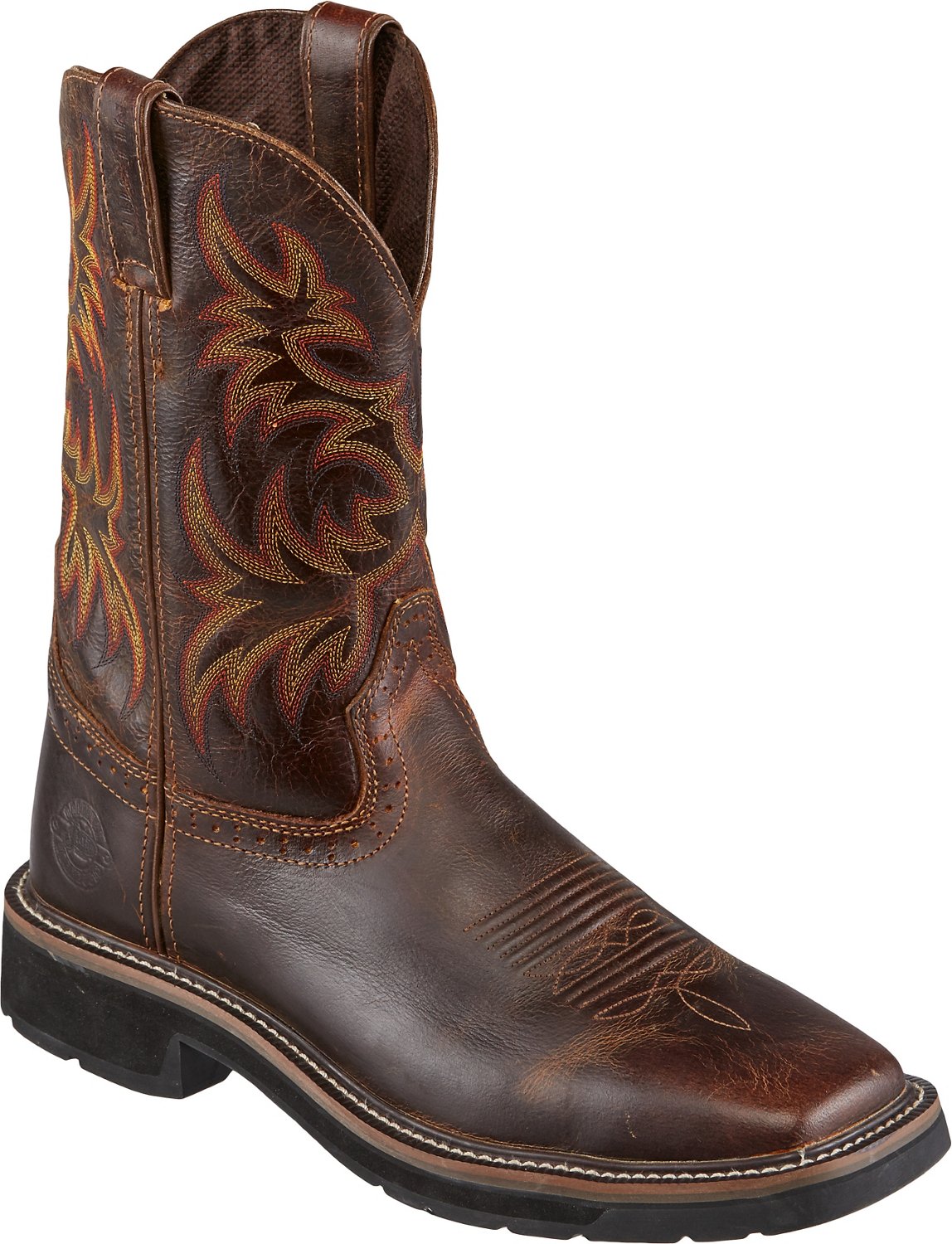 Justin Men's Stampede Square Toe Western Work  Boots thumbnail
