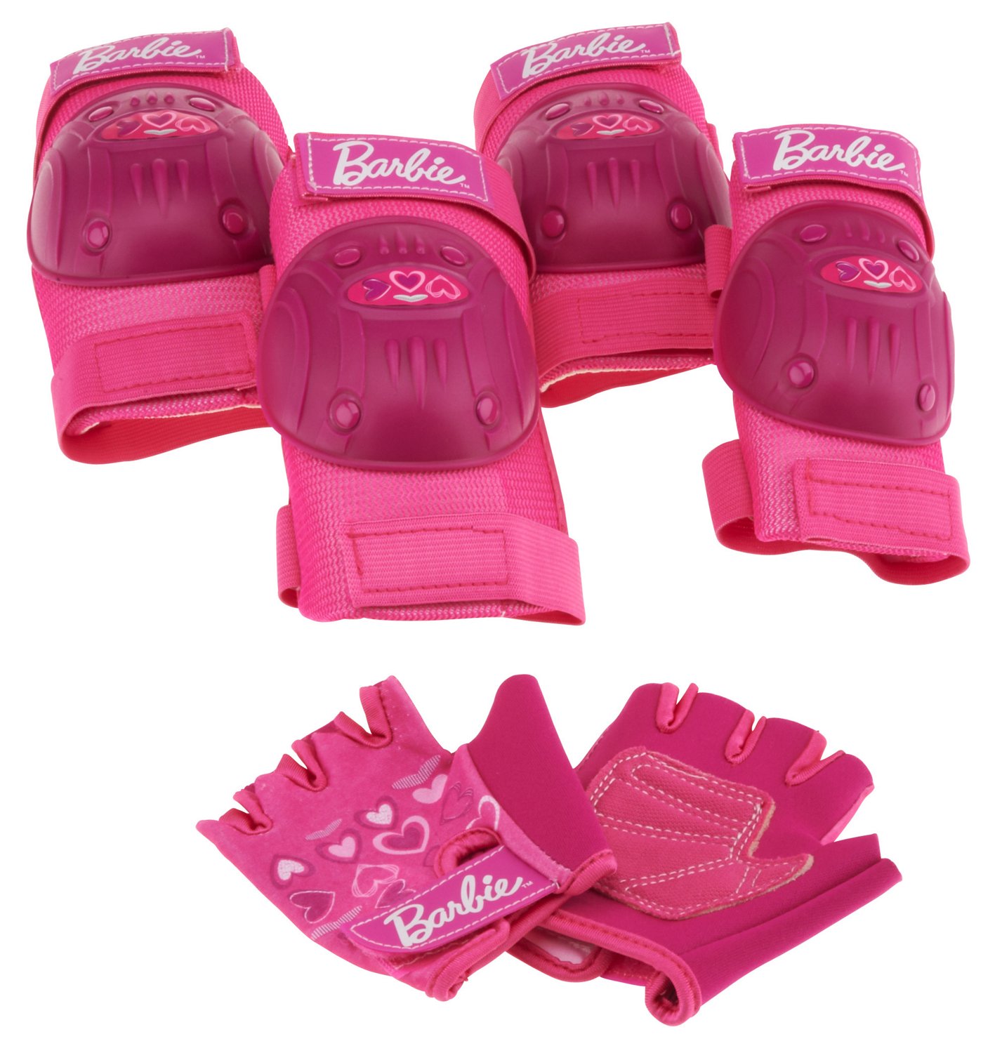 Bell Girls' Barbie My Fab Protective Gear Pad and Glove Set
