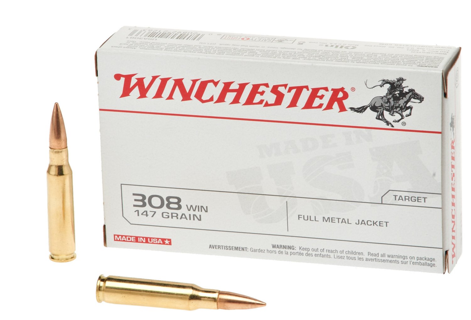 Winchester .308 147-Grain Centerfire Rifle Ammunition