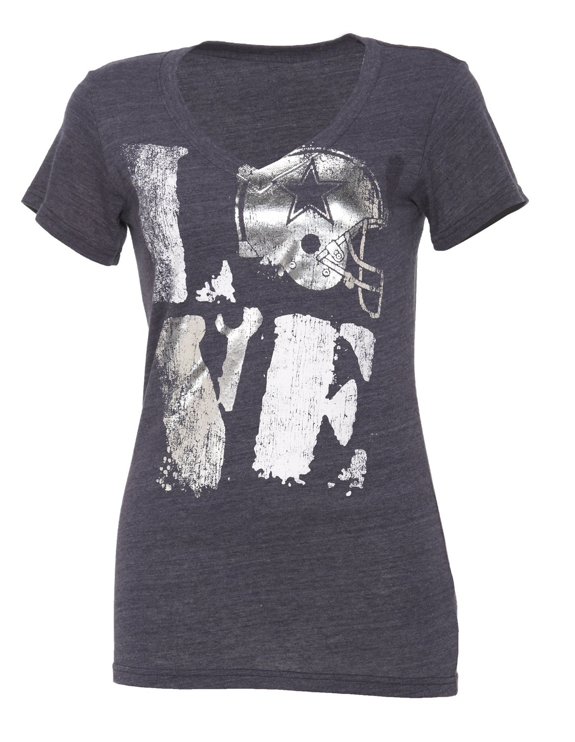 Dallas Cowboys Women's Avilla Short Sleeve Triblend V-neck T-shirt thumbnail
