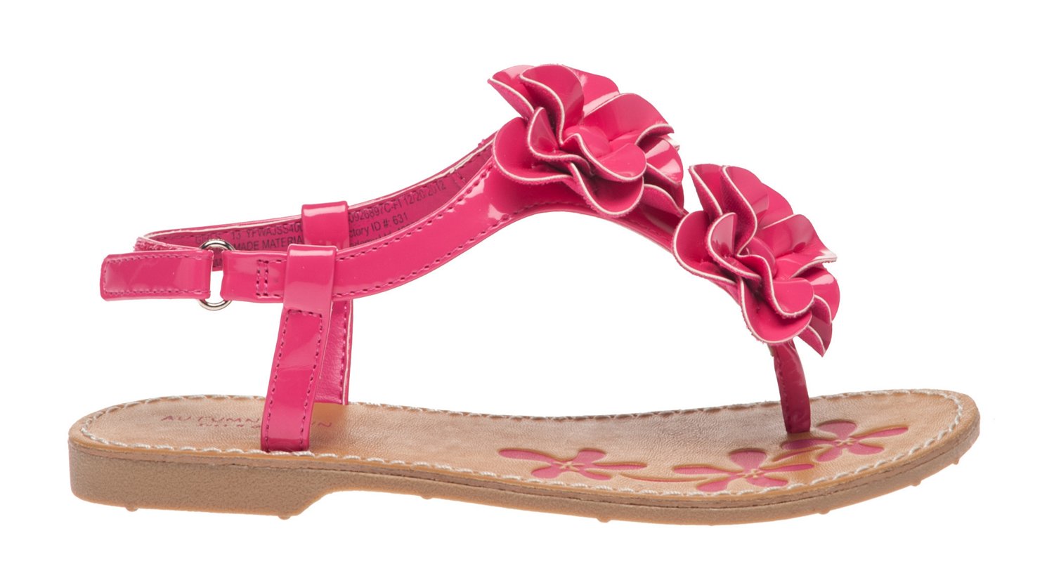 Autumn Run® Girls' Just for Girls Flower Thong Sandals