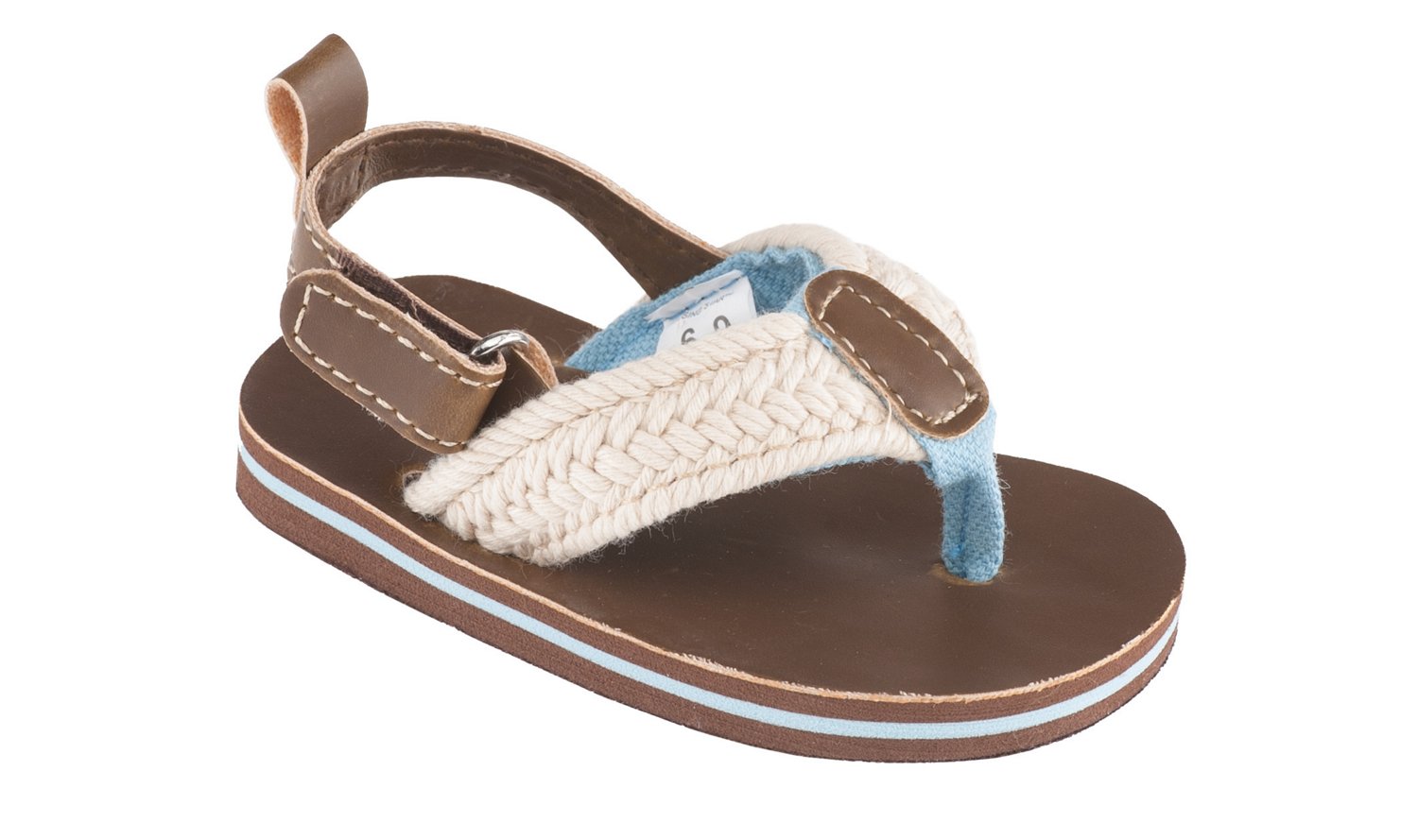 Rising Star Infant Boys' Jute Thong Sandals thumbnail