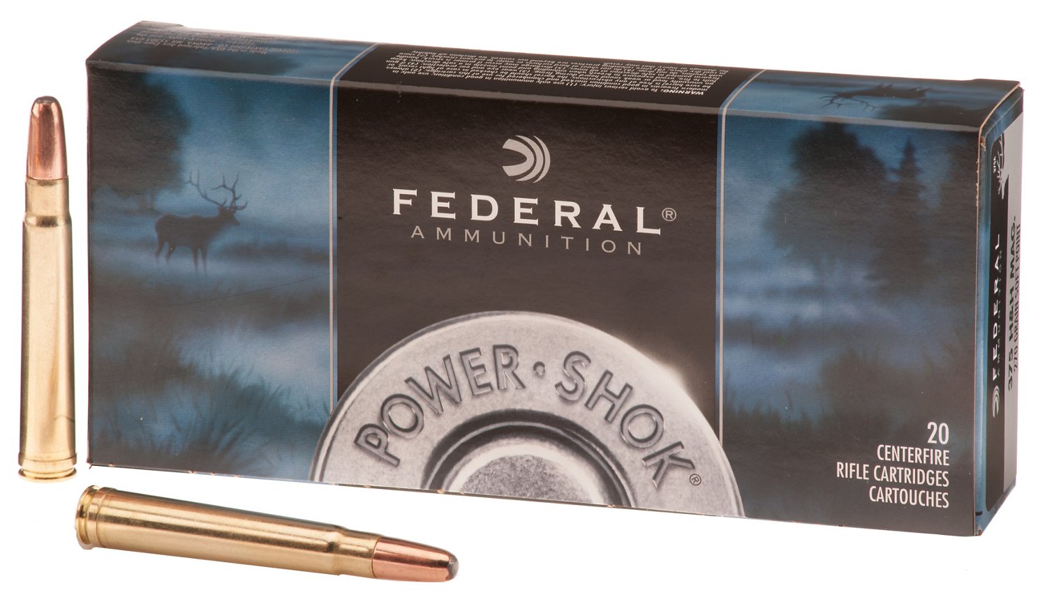 Federal Premium® Power-Shok® .375 H&H Magnum 270-Grain Centerfire Rifle Ammunition