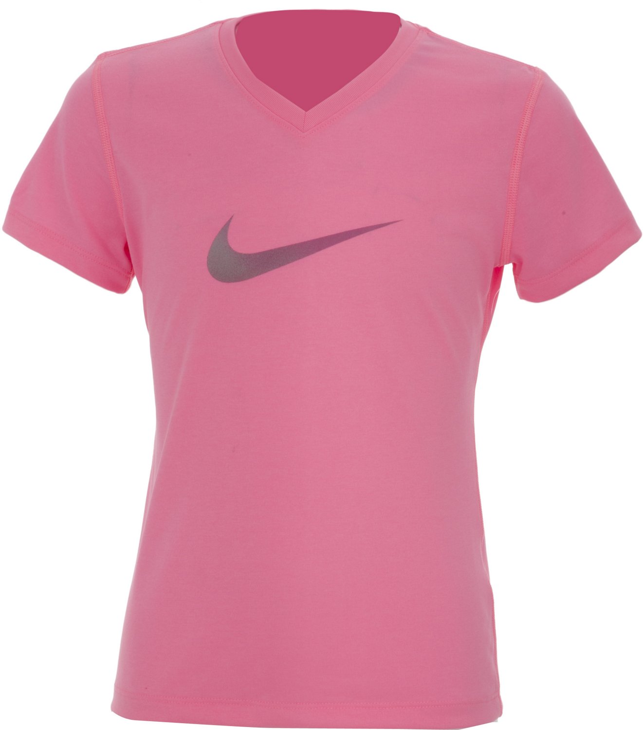 Nike Girls' Legend Swoosh V-neck Fill Short Sleeve T-shirt
