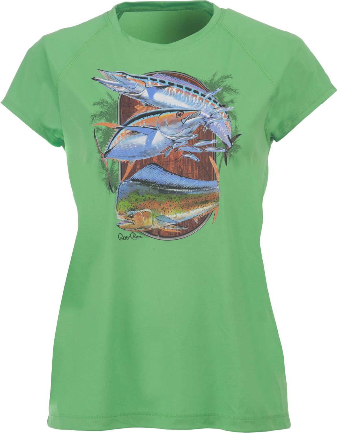 Magellan Outdoors Women's Carey Chen 3 Fish Collage T-shirt
