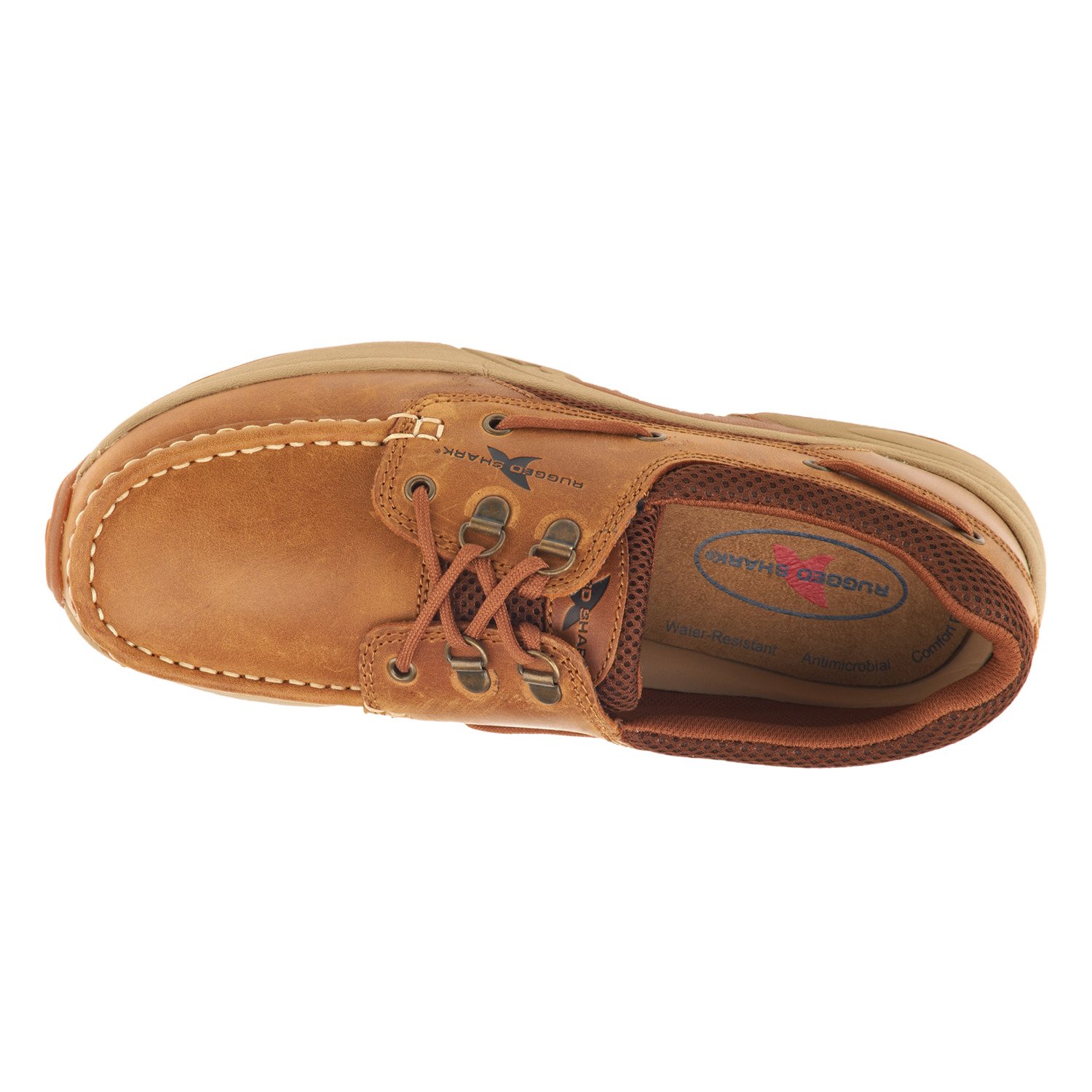 Rugged Shark Men's Atlantic 3-Eye Oxford Boat Shoes thumbnail